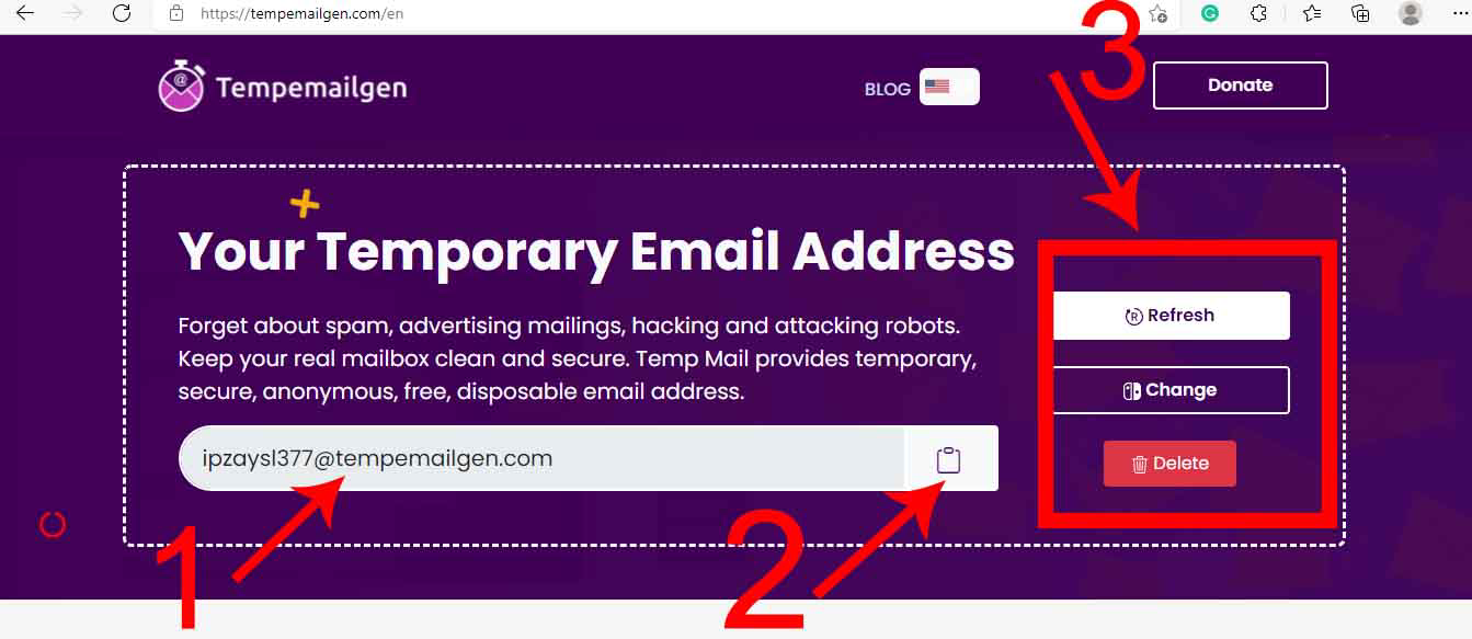 create a throwaway email address